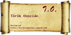 Török Osszián névjegykártya