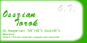 osszian torok business card
